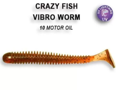 Приманка силиконовая Crazy Fish Vibro Worm 2.5"
