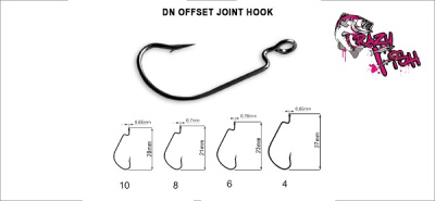 Крючок офсетный Crazy Fish DN Offset Joint Hook OJH-8 (10шт)