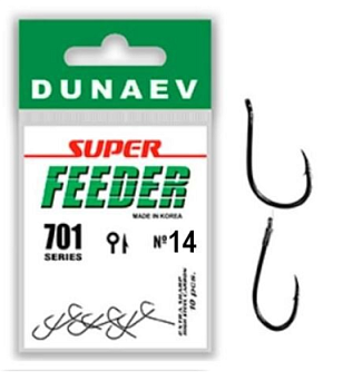 Крючок одинарный Dunaev Super Feeder 701  (№14)