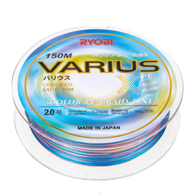 Плетеный шнур Ryobi Varius PE8X Multi Color 150м