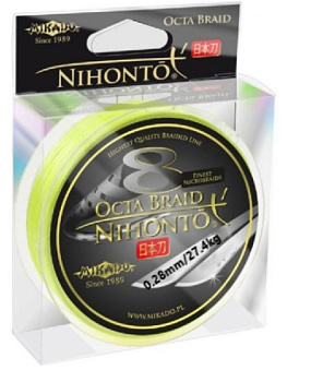 Плетеный шнур Mikado Nihonto Octa Braid Fluo 150м (0.28mm)