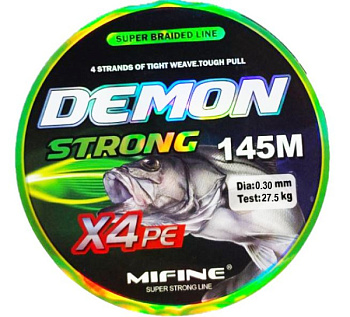 Плетеный шнур Mifine Demon Strong X4pe 145м  (0.30mm)