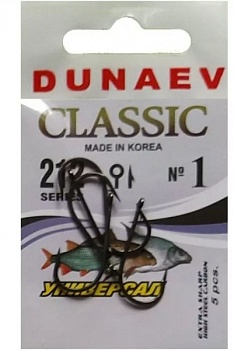 Крючок одинарный Dunaev Classic 212 (№1)