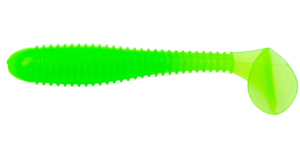 Приманка силиконовая Helios Catcher виброхвост 3,55" 9см (007, Electric Green)