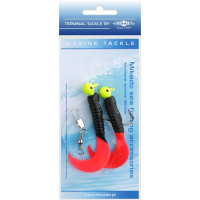 Подвеска морская Mikado Octopus Jighead Rig 7.5 cm 2x6 g (YELLOW/RED/BLACK) Подвеска морская Mikado Octopus Jighead Rig 7.5 cm 2x6 g (YELLOW/RED/BLACK)