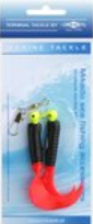 Подвеска морская Mikado Octopus Jighead Rig 2х7.5см 3г Black/Red¶