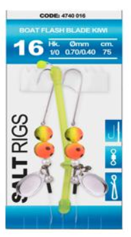 Система Spro Salt Rig Boat Flash Blade Kiwi, 0.70/0.40 mm, №1/0¶ Система Spro Salt Rig Boat Flash Blade Kiwi, 0.70/0.40 mm, №1/0¶