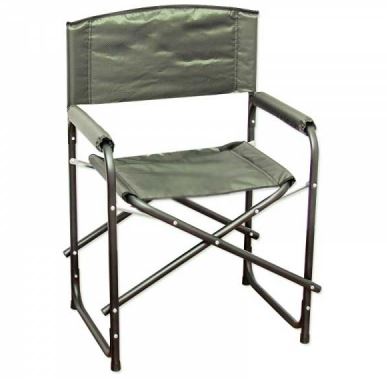 Кресло складное Следопыт с карманом на подлокотнике алюминиевое 585*450*825мм хаки