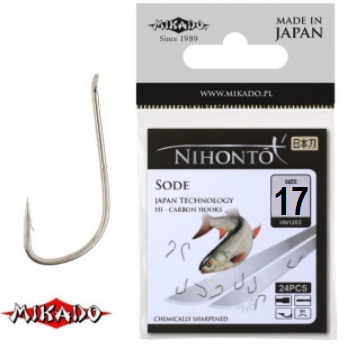 Крючок одинарный Mikado Nihonto Sode BR  (№17)