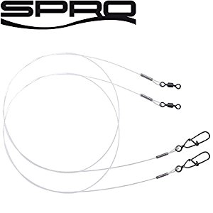 Поводок оснащенный SPRO Matt Black Leader Fluoro, 33Lb, 25см