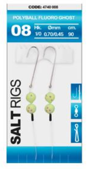Система Spro Salt Rig Metal Boom Polyball Kiwi, 0.70/0.45 mm, №1/0
