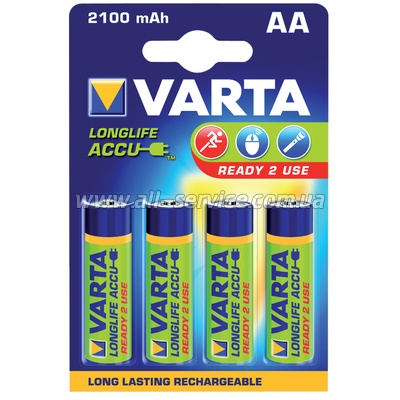 Батарейка Varta Acuu R2U AA 1600mAh BL4