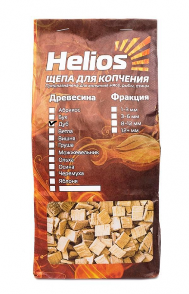 Щепа для копчения Helios 2л (Дуб)