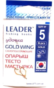Крючок одинарный Leader Aji Gold самоподсекающийся (№5)