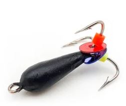 Мормышка Черт d 3,0 мм (0,8гр) классический черный, 121 ¶ Мормышка Черт d 3,0 мм (0,8гр) классический черный, 121 ¶