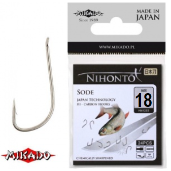 Крючок одинарный Mikado Nihonto Sode BR  (№18)