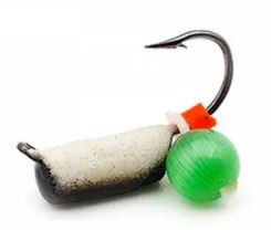 Мормышка Столбик d 2,0 мм (0,5гр) с фосфором + Мормышка Столбик d 2,0 мм (0,5гр) с фосфором +