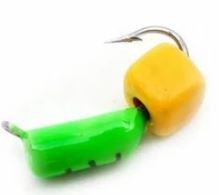 Мормышка Wolfram Столбик d2,5 мм 0,8г с сырным кубиком Мормышка Wolfram Столбик d2,5 мм 0,8г с сырным кубиком