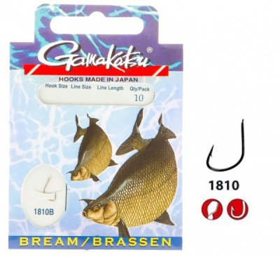 Крючок + поводок Gamakatsu BKD-1810B, №10, 0.16mm, (10шт) Крючок + поводок Gamakatsu BKD-1810B, №10, 0.16mm, (10шт)