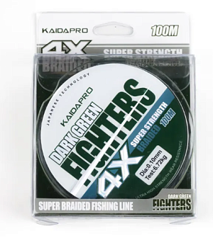 Плетеный шнур Kaida Fighters PE X4 100м (0.10mm)