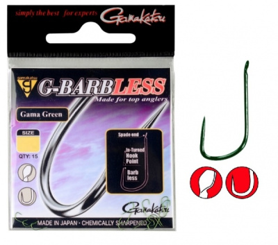 Крючки Gamakatsu G-BL Gama Green, №16, (15шт) Крючки Gamakatsu G-BL Gama Green, №16, (15шт)