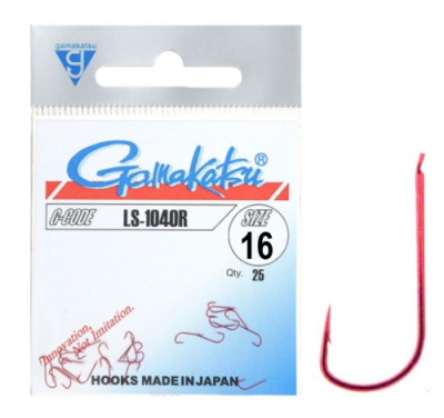 Крючок одинарный Gamakatsu LS-1040R N/L Red №16