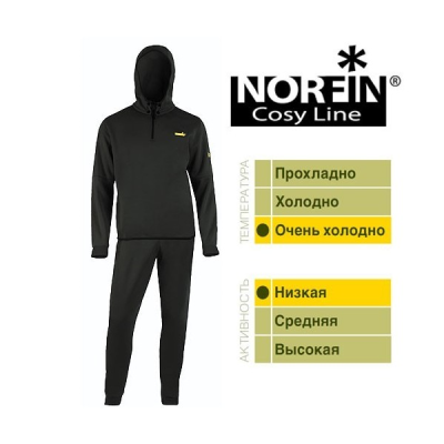 Термобелье Norfin Cosy Line, XXXL, черный, (3007106-XXXL)