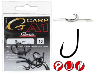 Крючок одинарный Gamakatsu A1 G-Carp Super №10