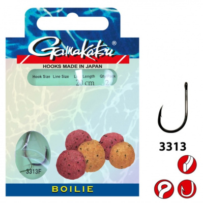 Крючок + поводок Gamakatsu BKS-3313F, Boilie, 20cm, №4 Крючок + поводок Gamakatsu BKS-3313F, Boilie, 20cm, №4