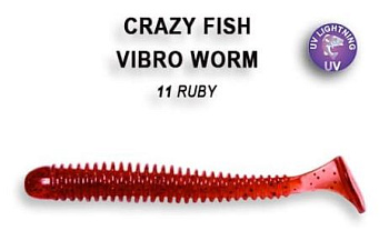 Приманка силиконовая Crazy Fish Vibro Worm 2" 5см  (3-50-11-2)