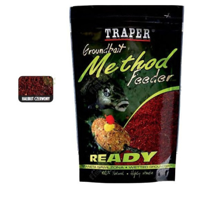 Прикормка Traper Method Feeder Ready, 750g, Halibut czerwony