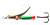 Блесна Ивовый лист вращающаяся 7г с тройником mustad
