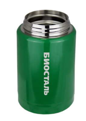 Термос Biostal-Охота 0,5л c широким горлом суповой с ложкой Зеленый кедр