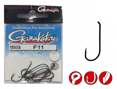 Крючки Gamakatsu F11, N/L, №18, (13шт) Крючки Gamakatsu F11, N/L, №18, (13шт)