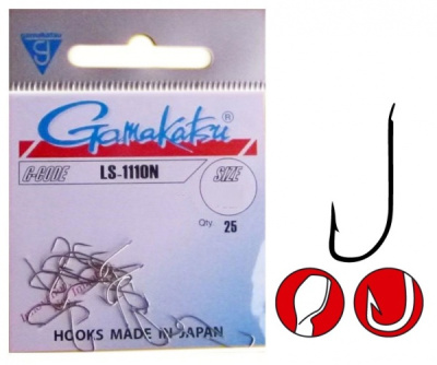Крючки Gamakatsu LS-1110, №10, Nickel, (25шт) Крючки Gamakatsu LS-1110, №10, Nickel, (25шт)