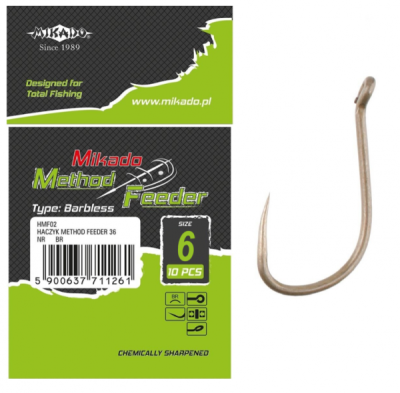 Крючок одинарный Mikado Method Feeder 36 BR №6