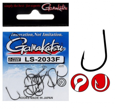Крючки Gamakatsu LS-2033F, №4, Ring Eye Serie, (15шт) Крючки Gamakatsu LS-2033F, №4, Ring Eye Serie, (15шт)
