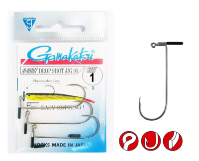 Крючок одинарный Gamakatsu Drop Shot Jig 90 №1