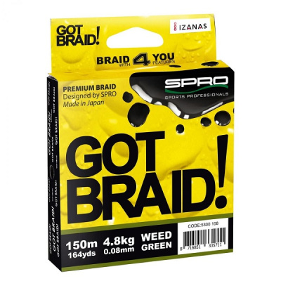 Плетеный шнур Spro Got Braid, 0.16мм, 150м (Yellow)