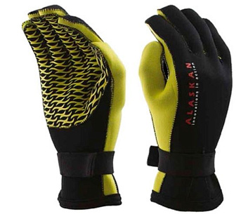 Перчатки Alaskan неопреновые (р XL, Черный/Желтый)