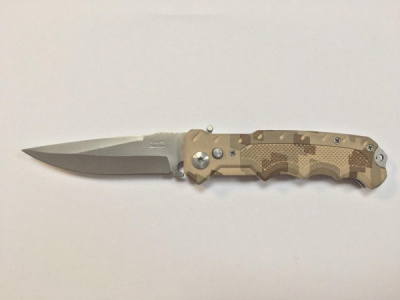 Нож складной Stainless коричневый камуфляж в чехле