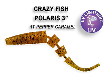 Приманка силиконовая Crazy Fish Polaris 3" 6,8см (24-68-17-6, Кальмар)