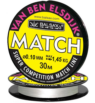 Леска Balsax Match Van Ben Elsdigk 30м (0.10mm)