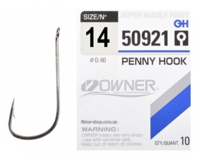 Крючок одинарный Owner Penny Hook BC №14