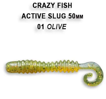 Приманка силиконовая Crazy Fish Active Slug 2'' 5 см (29-50-1-6)