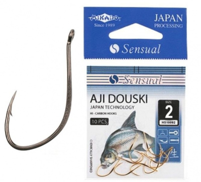 Крючки Mikado Sensual Aji Douski W/Ring, №2 BN (10шт) Крючки Mikado Sensual Aji Douski W/Ring, №2 BN (10шт)