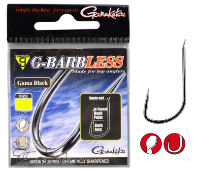 Крючки Gamakatsu G-BL Gama Black, №16 (15шт) Крючки Gamakatsu G-BL Gama Black, №16 (15шт)