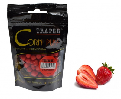 Приманка Traper Kukurydza в пакетах, 4mm, 20g, Puff Truskawka 