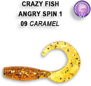 Приманка силиконовая Crazy Fish Angry Spin 1.4''  (78-35-9-6)