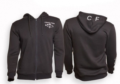 Худи флисовый Crazy Fish cotton black Худи флисовый Crazy Fish cotton black